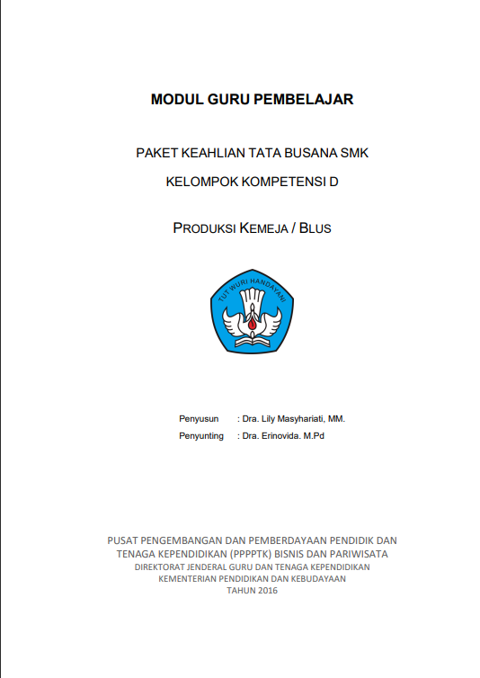 Modul Paket Keahlian Tata Busana Sekolah Menengah Kejuruan (SMK)